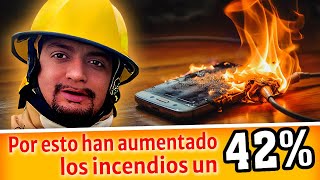 BATERÍAS DE LITIO 🔋🔥 Causas de incendio 😰 incendio bomberos litio [upl. by Sivrep454]