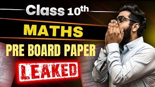 Maths Paper Leaked Preboard Class 10 🤯 Honest Video 🔴 [upl. by Hurlbut]