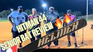 2024 EASTON HELMER HITMAN 44 SENIOR BAT REVIEW [upl. by Etnaud]