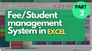 Fee collection management system in Excel  AfSomalia  Part 2 [upl. by Melleta646]