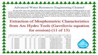 Extraction of Morphometric Characteristics from Arc Hydro Tools Gavrilovic equation 11 of 13 [upl. by Adnilak216]