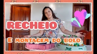 Como RECHEAR um BOLO de ANIVERSÁRIO  Recheio leve [upl. by Enigroeg]