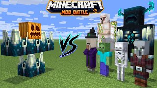 MUTANT SCULK SHIREKER GOLEM vs All Mobs  Mutant Mobs in Minecraft battle  Warden  Hirobrine [upl. by Nesrac]