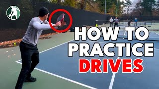 How to Practice Your DRIVES in Pickleball [upl. by Borlow]