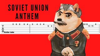 Soviet Union Anthem Guitar Tutorial In SOVIET RUSSIA tabs [upl. by Nivloc]