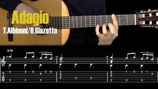 Adagio  Albinoni Lesson  TAB [upl. by Inattyrb347]