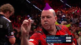 Peter Wright vs Richard Veenstra  Swiss Darts Trophy 🎯 [upl. by Hakkeber756]