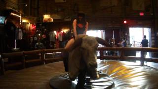 Etta Rides the bull  Saddle Ranch Old Town Scottsdale Joes Bday May 6 [upl. by Dlorej976]