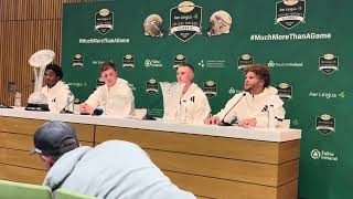 JOL TV GT defensive players and specialists talk about the win over FSU in Ireland [upl. by Anemij]