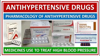 ANTIHYPERTENSIVE DRUGS PHARMACOLOGY BASIC USE OF MEDICINES TREATMENT OF HYPERTENSION HIGH BP [upl. by Amles]