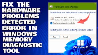 How To Fix the Hardware Problems Were Detected Error in the Windows Memory Diagnostic Tool Guide [upl. by Aenahs]