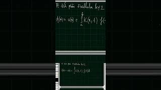 Fredholm integral equation type 2 integralequation mathematics [upl. by Atsedom29]