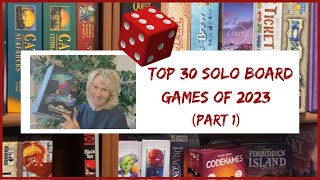 Top 30 Solo Board Games of 2023 Part 1 boardgames sologameplay [upl. by Steffie]