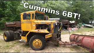 6BT Powered Oshkosh Plow Truck First Start in Over 10 Years [upl. by Ainesej]