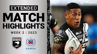 New Zealand v Samoa  Extended Highlights  Pacific Championships 2023  NRL [upl. by Cheadle]