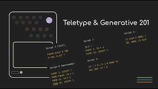 Teletype amp Generative 201  Teletype basics probabilistic rhythm and random sequences [upl. by Esinet]