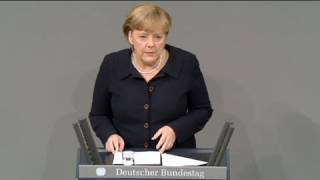 Merkel Il futuro delleuro e inseparabile dal futuro dellUnione Europea [upl. by Hewett]