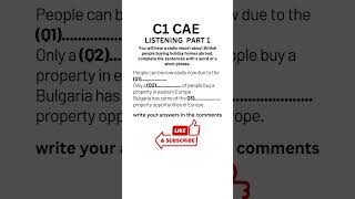 C1 Certificate Advanced English CAE Listening Practice 2024  Part 2 Sentence completion caexams [upl. by Hersh653]