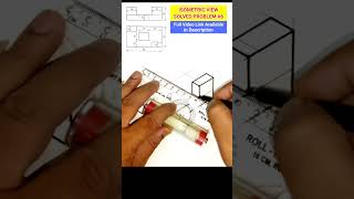 HOW TO DRAW ISOMETRIC VIEW QNO6 ISOMETRIC PROJECTION IN ENGINEERING DRAWING shorts [upl. by Fira]