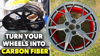 TRANSFORM Your Wheels Into Carbon Fiber With Hydrographics [upl. by Keheley]