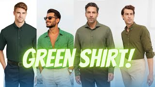 Green shirt Matching Pants  olive shirt outfit ideas  new green shirt outfits [upl. by Skvorak]