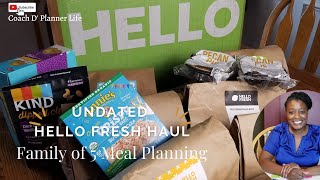 Hello Fresh Unboxing Review Family of 5 Meal Planning Unsponsored [upl. by Atenaz]