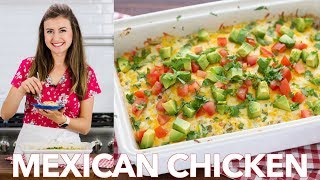 Easy Mexican CHICKEN Casserole Chicken Bake Recipe [upl. by Yarw]