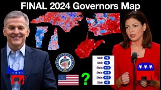 FINAL 2024 US Gubernatorial Elections Prediction  DEMOCRATS vs REPUBLICANS [upl. by Caspar277]