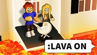 I used ROBLOX ADMIN to MAKE LAVA RISE [upl. by Einnaf211]