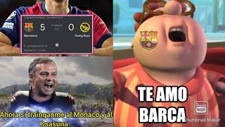 MEMES FC BARCELONA 5 YOUNG BOYS 0 CHAMPIONS LEAGUE 2024 [upl. by Anitsugua]