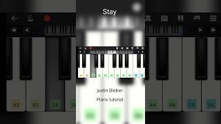 Stayjustin Bieber piano tutorialshortsyoutubeshortsshortsfeed music piano [upl. by Corydon299]