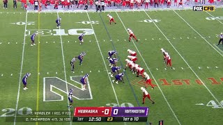 Nebraska WR Isaiah GarciaCastaneda 32 Yard TD vs Northwestern  2022 College Football [upl. by Eirameinna]