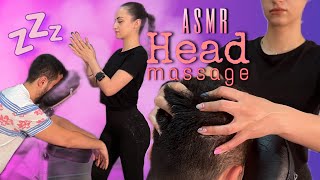 Relaxing ASMR Chair Massage  ASMR Head Scalp Neck and Back Massage [upl. by Otreblanauj603]