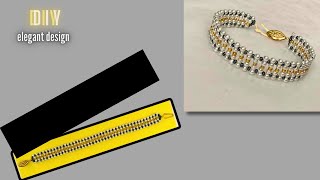 Transform a narrow bracelet in a wider one bracelet making tutorial beadingtutorials [upl. by Laspisa485]