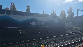 Sounder deadhead BLASTS by Auburn Washington Ft MP40PH3 [upl. by Reba4]