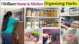 7 BRILLIANT Home And Kitchen Organization Ideas  Space Saving Ideas  Smart Organizing Hacks [upl. by Eram]