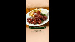 TonyRomas ｜Fried Ribs amp Chicken Wing Combo [upl. by Ecnarrot]