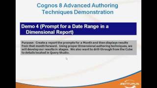 Cognos Report Studio Time Prompt in a Dimensional Report [upl. by Bradshaw120]