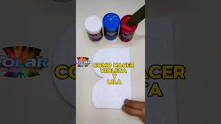 Combinación de colores para hacer violeta y lila 👆🏼 art pintura creative [upl. by Nagoh270]