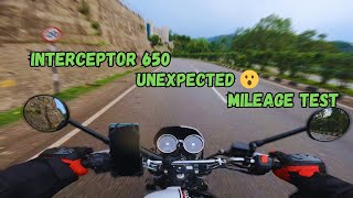 Royal Enfield Interceptor 650 Mileage Test With 17inch Alloy  Shocking Result OMG 😵😮 [upl. by Gallard]