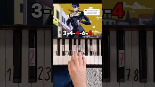 JJBA Josukes Theme Piano Tutorial shorts [upl. by Macknair333]