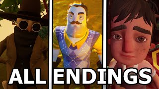 Hello Neighbor 2  All Ending True Ending Detective Ending Neighbor Ending Secret Ending [upl. by Namso]