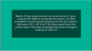 Beams of highspeed protons Electricity and Magnetism HRK Problem [upl. by Nyrahtak203]