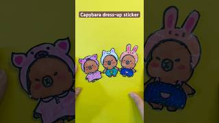 DIY Cute capybara dress up diy capybara paperdiy sticker shortsviral shorts [upl. by Relyuc532]