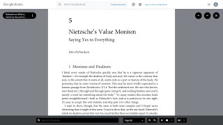 Saying Yes to Everything John Richardson on Nietzsches Value Monism [upl. by Enelrats866]