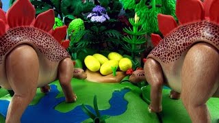 Stegosaurus Song  Dinosaur song for kids  5 Stegosaurus eggs hatching  Playmobil Dinos [upl. by Enialed]