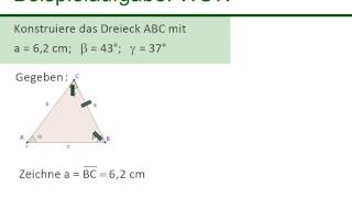 Dreiecke konstruieren  Kongruenzsatz WSW [upl. by Fortunato]
