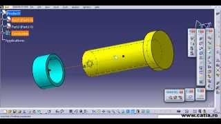 CATIA v5 Parametrization of a simple assembly [upl. by Tankoos405]