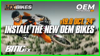 EASY Install The New v19 OEM Bikes Pack Oct 24  MX Bikes [upl. by Deach]