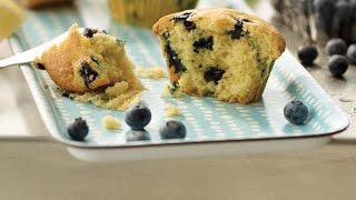 Fresh Blueberry Lemon Muffins  2012 Milk Calendar Recipe [upl. by Orvie]